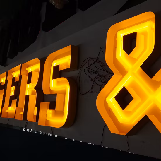 Neon Windows Display Modern LED Letters Illuminated 12V Signs Channel Letter