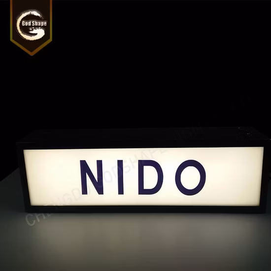 Aluminum Frame Silk Screen Rectangle Light Box Sign