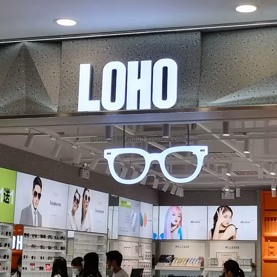 Lettere scanalate personalizzate all'ingrosso, lettere luminose 3D, insegna LED, custodia in metallo, lettere utilizzate sul display del logo