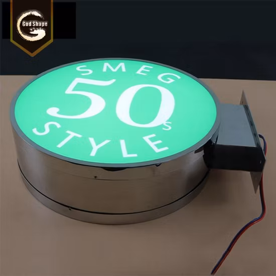 Bar all'aperto, birra, pizza, ristorante, caffetteria, logo, pubblicità del marchio, scatola luminosa rotonda, cartello con lama